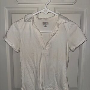 Urban Outfitters White Collared Tee